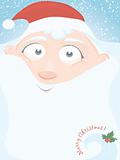 Christmas card with little Santa