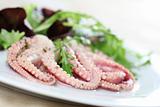 Octopus with salad