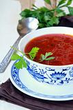 traditional Russian ukrainian borscht soup