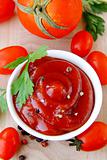 tomato sauce, ketchup with fresh tomatoes