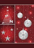 Christmas balls, tree and stars