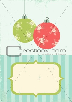 Retro illustration of Christmas balls