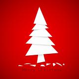 Simple vector paper christmas tree