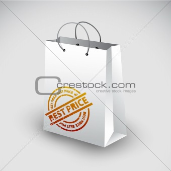 White shopping bag icon