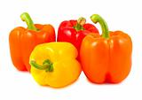 Yellow, red and orange peppers