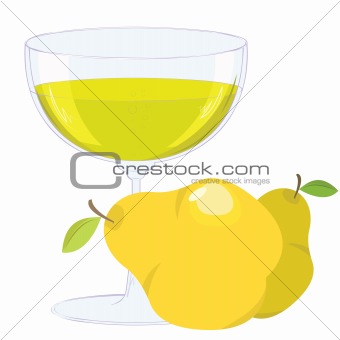 cup with pear lemonade