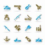 Army, weapon and arms Icons
