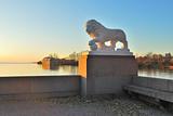 Saint-Petersburg. Lion guarding the city