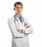 young doctor man with stethoscope