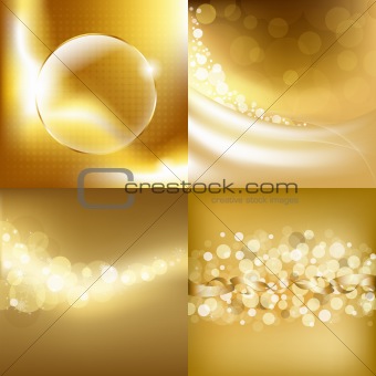 Gold Backgrounds Set