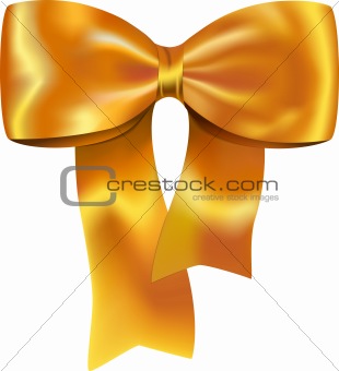 Golden gift bow 