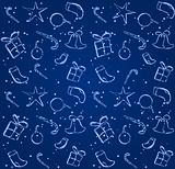 blue seamless background. Christmas or New Year