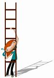 Girl with a ladder