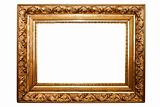 old painting frame, golden, isolated on white (No#2)