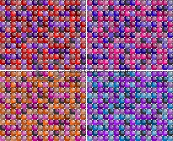 Abstract pattern set with square blocks