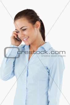 Young businesswoman on the phone