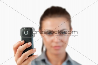 Close up of cellphone being used to take a picture
