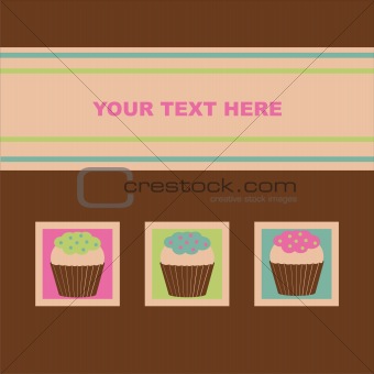 colorful cakes card