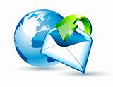 Global Shipping and Communication Email concept