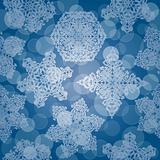 Decorative seamless pattern with christmas snowflakes. Vector illustration.