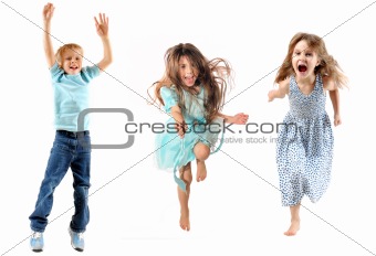 children jumping