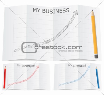 Hand drawn business graph