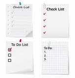 Check list and To Do list, vector illustration