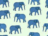 Seamless Pattern with Realistic Elephans