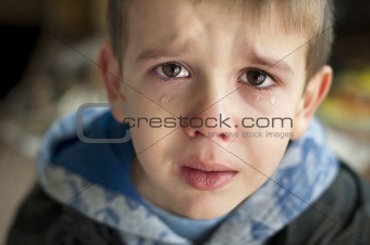 Sad child who is crying