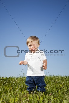 Boy in grass