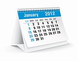 january 2012 desk calendar