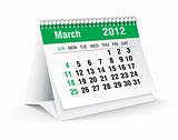 march 2012 desk calendar