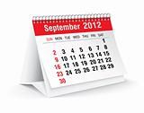 september 2012 desk calendar