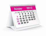 october 2012 desk calendar