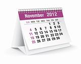 november 2012 desk calendar