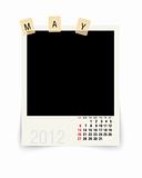 2012 may calendar with blank photo frame