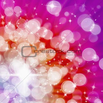 Abstract of Hot tone Aura White bokeh