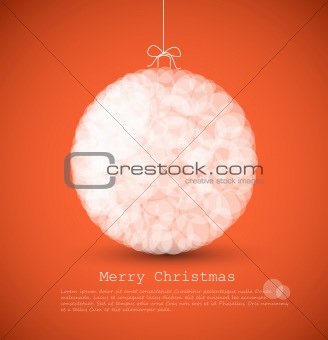 Vector modern card with abstract christmas decoration