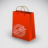 Red shopping bag icon