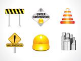 abstract under construction icons