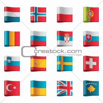 Vector flags. Europe, part 3