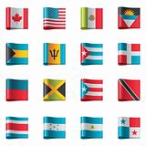 Vector flags. North and Central America