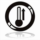black thermometer button