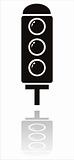 black traffic light icon
