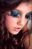 Autumnal makeup on beautiful young model