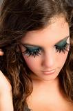 Attractive young model with pretty makeup