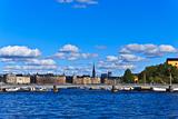 The skyline of Stockholm, Sweden
