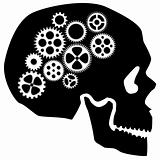 Skull with Gears Clipart