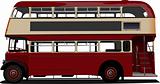 London Double Decker  red bus. Vector illustration