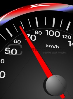 Speedometer. Accelerating Dashboard. Vector illustration 